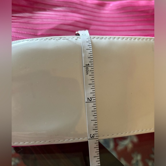 Vintage Never Used Elizabeth Arden Pink and White Mesh Bag - Picture 7 of 7